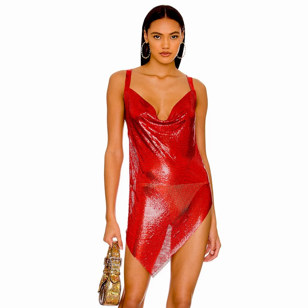 8 other reasons danni mini dress in chainmail mesh.
